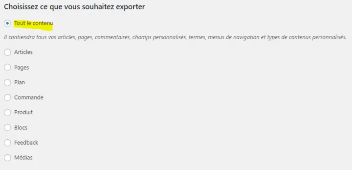 comment exporter un site wordpress.com vers wordpress.org