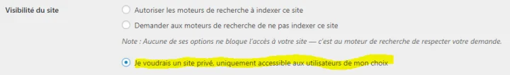comment restreindre l'accès à un site wordpress.com
