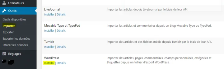 Comment importer du contenu WordPress.com dans un site WordPress.org