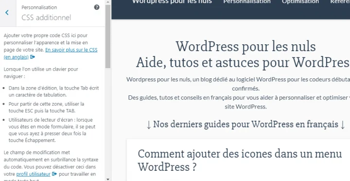 comment ajouter du css dans l'admin wordpress