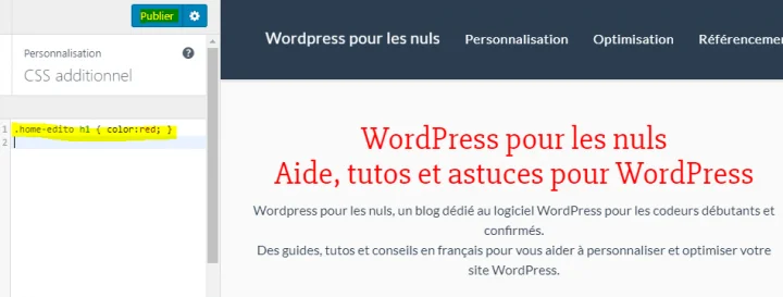 ou ajouter mon css dans wordpress