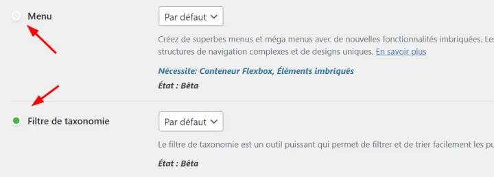 indicateurs d'activité